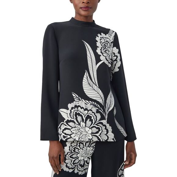 Trina Turk Womens  Leela 2 Top, Black - Picture 1 of 5